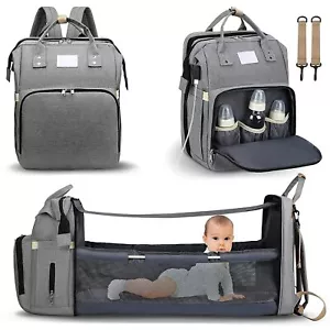 Baby Nappy Changing Bags Changing Station Portable Baby Bed Travel Bassinet Fold - Picture 1 of 12