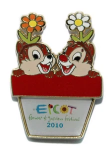 Disney Pin 76562 WDW Epcot Flower and Garden Chip & Dale cast exclusive LE * - Picture 1 of 3