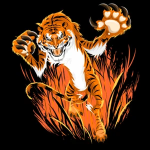 Calcomanía adhesiva para parachoques de coche Tiger negra - Imagen 1 de 1
