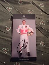 Lewis hamilton signed drivers card