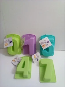 Wilton Mini Silicone Number Molds 5"- Oven Safe To 400 Degrees F! Lot of 5 NWT - Picture 1 of 3