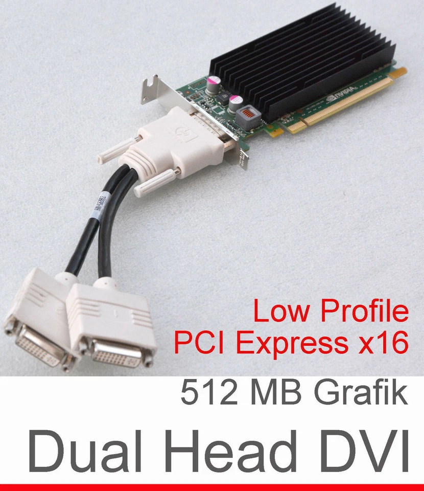Graphics Card Vga Dual Head 512Mb Nvidia Quadro Nvs 300 Low Profile Pci-E G14+2K - Image 1 of 1