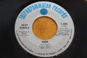 DEEP PURPLE HUSH / ONE MORE RAINY DAY 45RPM 7" JUKEBOX RECORD VG+ 1968 - Picture 1 of 4