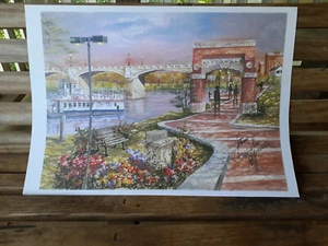 Riverwalk Columbus GA by Anni Moller Print 1999 - Imagen 1 de 2