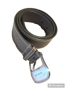 Michael Kors Damen Mode Leder Braun Gürtel Top Genäht Silber Hardware Groß - Bild 1 von 9