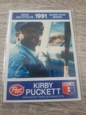 1991 Post Cereal  Superstar Series #30 Kirby Puckett  ( Minnesota Twins )