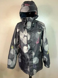 Women's Volcom Logo Insulated Thermonite 15,000mm Sz Large Snowboard Ski Jacket - Picture 1 of 12