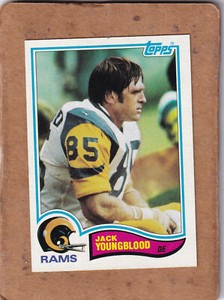 1982 Topps Football Jack Youngblood Los Angeles Rams #388 N MINT
