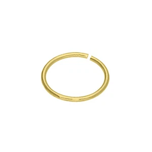 18ct Yellow Solid Gold 8mm Plain Nose Hoop Ring Piercing Body Jewellery 20 Gauge - Bild 1 von 1