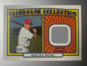 2021 Topps Heritage Clubhouse Collection Relics Kolten Wong #CCR-KW - Picture 1 of 2
