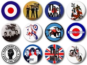 MOD COLLECTION - 12 x 1 inch / 25mm Button Badge - Who Jam Weller Scooter - Picture 1 of 1