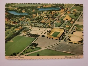 Notre Dame Campus Postcard Aerial View Dexter Supreme  - Picture 1 of 2
