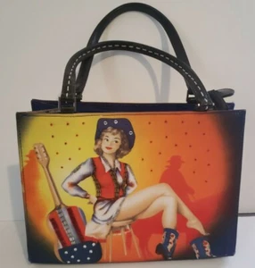 Vintage Western Print Cowgirl Purse - Picture 1 of 11