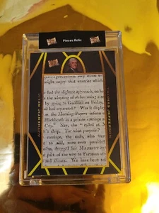 2022 Pieces Of The Past Thomas Jefferson Authentic Jumbo Relic - Picture 1 of 5
