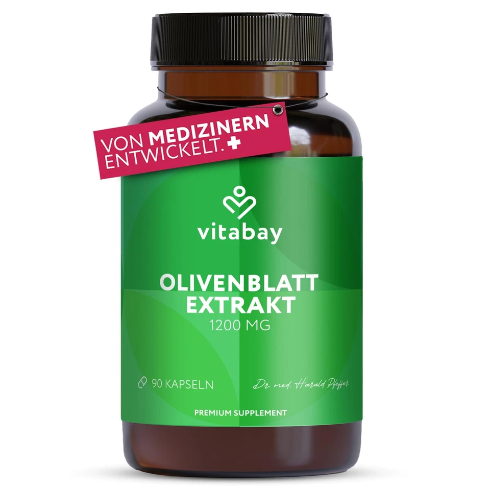 Olivenblatt Extrakt 1200 mg • 90 vegane Kapseln • Olive Leaf Extract • 20% Ol... - Bild 1 von 1