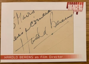 AVENGERS PLATINSAMMLUNG 7: ÜBERGRÖSSE GESCHNITTEN AUTOGRAMMKARTE HAROLD BERENS - Bild 1 von 1