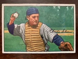 1952 Bowman Baseball Card CHARLIE SILVERA #197 Rookie NY Yankees VG+ - Bild 1 von 2