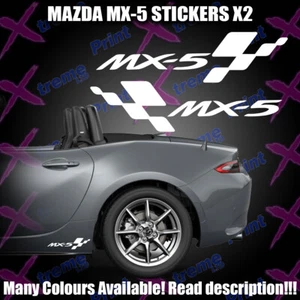 Mazda MX5 Aufkleber/Aufkleber 1x links & rechtshändig Paar viele Farben verfügbar - Bild 1 von 9