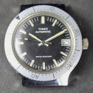 Timex Automatic Diver 37mm Datum Uhr von 1980 - 34320 10880 - Teile/Reparatur - Bild 1 von 3