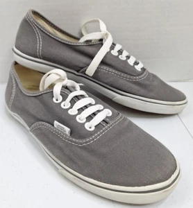 Vans Off The Wall Gris Lona Con Cordones Patinador Barco Zapatos Mujeres Talla 7 Hombres 5.5 - Imagen 1 de 18