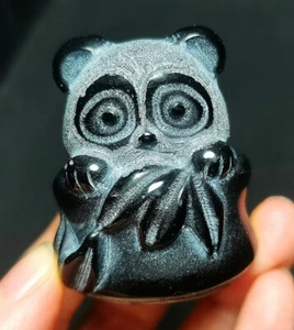 Raro Cristal Obsidiana Ágata Natural Panda Tallado a Mano Curación Aleatoria 1 pieza R46 - Imagen 1 de 15