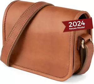 Vintage Genuine Leather Shoulder Bag Lisbon, Crossbody Bag, Small Messenger Bag - Picture 1 of 10
