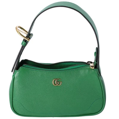 Bolso de Mano GUCCI GG Marmont Afrodita 739076 Cuero Verde Foto 1 de 4
