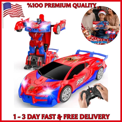 Coche Transformado Araña Control Remoto 2.4Ghz con Luces Rotación 360° Edades 3-12 Foto 1 de 4