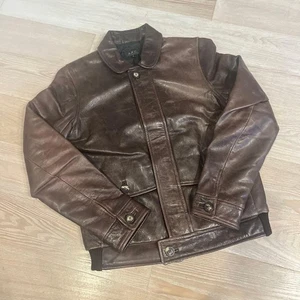 A.P.C. Men's Brown Leather Jacket, Size S, From Japan, i23405 - Picture 1 of 11