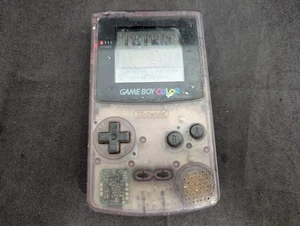 B593 Nintendo Gameboy Color Konsole Clear Purple Japan GBC TRÖDEL für Ersatzteile - Bild 1 von 7