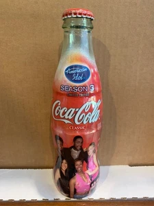 Botella de Vidrio Coca-Cola 8oz Coca-Cola Coleccionable RARA Completa American Idol Temporada 3 - Imagen 1 de 1