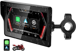 Wireless CarPlay für Motorrad, 5" Touchscreen mit Android Auto, IP67 Wasser - Bild 1 von 3