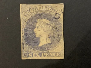 Australia - Sth. Aust. - 1855-58 - Imp. - Azul - 6d - Imagen 1 de 2