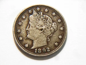 1892 VF Liberty V Nickel, Nice *Better Date & Grade* Vintage Coin to collect - Picture 1 of 2