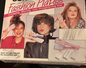 Ferro da stiro a onda crimpatrice piatti moda Conair 1988 vintage - Foto 1 di 5
