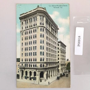 Corner Bull & Broughton Streets Savannah Georgia 1910s Postcard GA PC - Picture 1 of 2
