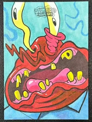 2025 Topps Chrome Spongebob SquarePants Sketch Card 1/1 Artist Auto One of One - Image 1 of 2