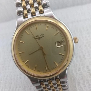 Reloj Longines Grand Classic L5.631.3 esfera dorada cuarzo unisex usado funcionando #69 - Imagen 1 de 7