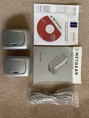 Netgear Powerline Network Bridge Wall Plugged Ethernet Extender XE102 (2) - Image 1 of 4