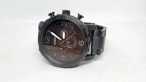 FOSSIL NATE JR1355 Chronograph Brown Dial Stainless Steel Quartz - Picture 1 of 6