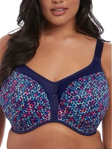 Elomi Energise Sports Bra Women’s US Size 34K Navy Geo Underwire Wide Strap NWT - Picture 1 of 8