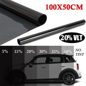 50 X 100cm 20% VLT Roll Black House Car SUV Side Window Glass Tint Film Anti-UV - Picture 1 of 9
