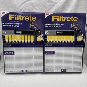 Set Of 2 3M Filtrete F2 True HEPA Filter 99.97% Room Air Purifier C02 T03 SC02W - Picture 1 of 5