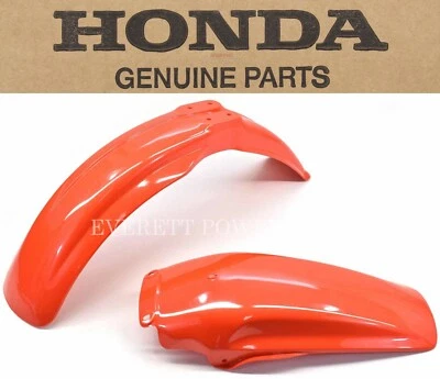 Fender Set CR125 250 500 R 85-87, 90 Flash Red Front Rear Plastic Kit Guard F195 - Image 1 of 4