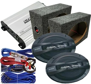 SONY XS-GTF6938 6x 9" Car Speakers +1500W Amplifier + 2x 6x9" Speaker Box + Kit - Picture 1 of 9