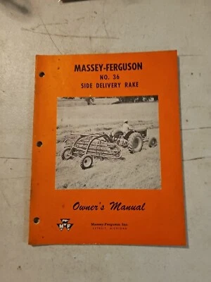 Vintage 1961 Massey Ferguson Mf 36 Side Delivery Rake Owners Manual  - Image 1 of 4