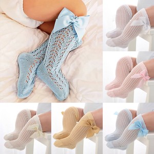 baby long socks with bows