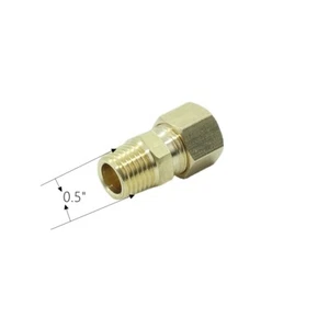 3 Pcs Brass Compression Fitting Male Connector 3/8" Tube OD X 1/4" NPT Adapter - Picture 1 of 2