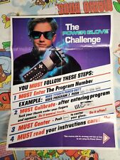 VINTAGE 1989 Nintendo NES Power Glove Challenge 17x22" Poster Rare Authentic