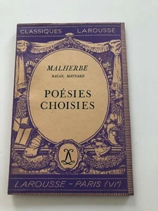 Classiques LaRousse Poésies Choisies par Malherbe Racan, Maynard - Picture 1 of 2
